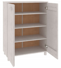 Schuhschrank HAMAR Weiß 85x40x108 cm Massivholz Kiefer