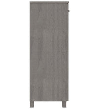 Schuhschrank HAMAR Hellgrau 85x40x108 cm Massivholz Kiefer