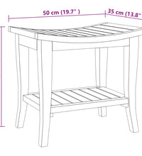Badezimmer-Beistelltisch 50x35x45 cm Massivholz Teak
