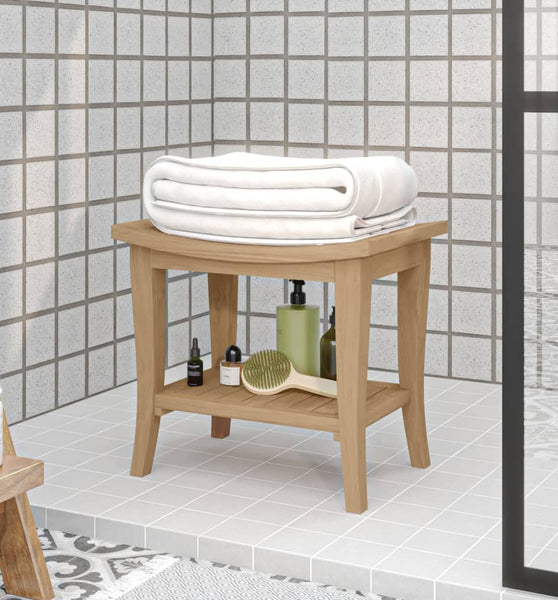 Badezimmer-Beistelltisch 50x35x45 cm Massivholz Teak