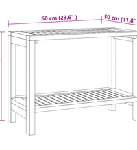 Badezimmer-Beistelltisch 60x30x45 cm Massivholz Teak