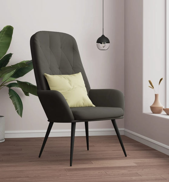 Relaxsessel Dunkelgrau Samt