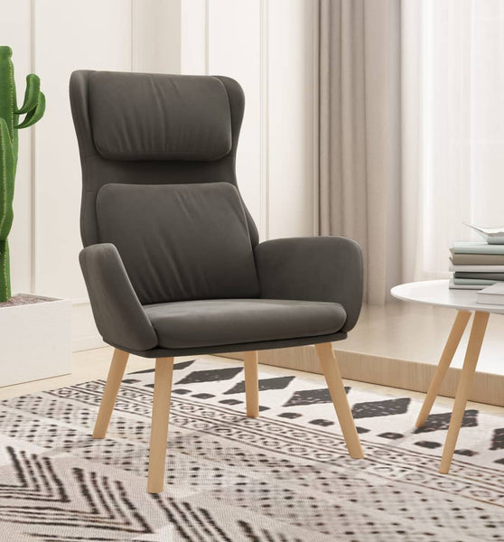 Relaxsessel Dunkelgrau Samt