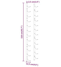 Wand-Weinregal für 12 Flaschen 2 Stk. Weiß Eisen