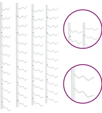 Wand-Weinregal für 24 Flaschen 2 Stk. Weiß Eisen