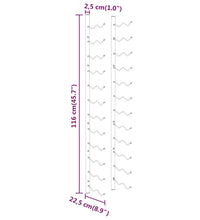 Wand-Weinregal für 24 Flaschen 2 Stk. Weiß Eisen