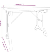 Esstisch 110x65x82 cm Massivholz Tanne und Eisen