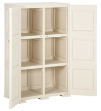 Kunststoffschrank 79x43x125 cm Holzdesign Vanilleeis