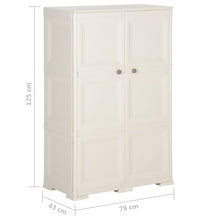 Kunststoffschrank 79x43x125 cm Holzdesign Vanilleeis