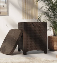 Garten-Aufbewahrungsbox 39x39x46 cm PP Rattan Braun