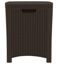 Garten-Aufbewahrungsbox 39x39x46 cm PP Rattan Braun