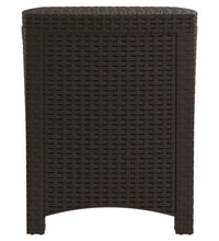 Garten-Aufbewahrungsbox 39x39x46 cm PP Rattan Braun