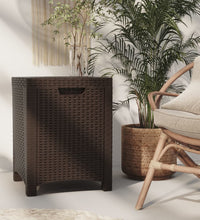 Garten-Aufbewahrungsbox 39x39x46 cm PP Rattan Braun