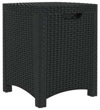 Garten-Aufbewahrungsbox 39x39x46 cm PP Rattan Graphit