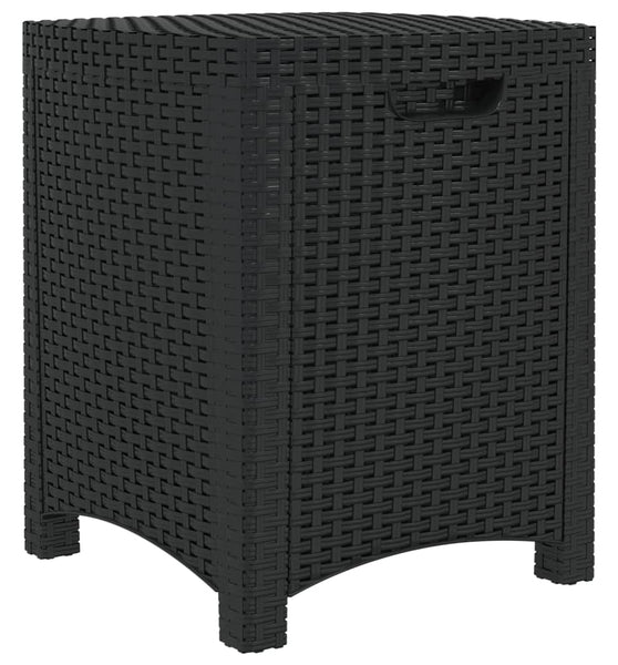 Garten-Aufbewahrungsbox 39x39x46 cm PP Rattan Graphit