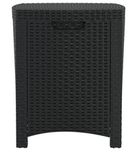 Garten-Aufbewahrungsbox 39x39x46 cm PP Rattan Graphit