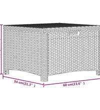 Garten-Aufbewahrungsbox 60x54x41 cm PP Rattan Braun