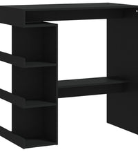 Bartisch mit Regal Schwarz 100x50x101,5 cm Holzwerkstoff