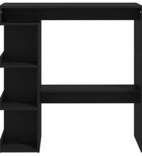 Bartisch mit Regal Schwarz 100x50x101,5 cm Holzwerkstoff