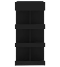 Bartisch mit Regal Schwarz 100x50x101,5 cm Holzwerkstoff