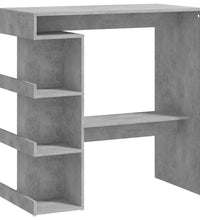 Bartisch mit Regal Betongrau 100x50x101,5 cm Holzwerkstoff
