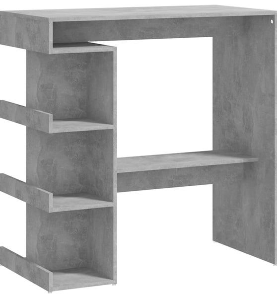 Bartisch mit Regal Betongrau 100x50x101,5 cm Holzwerkstoff