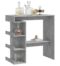 Bartisch mit Regal Betongrau 100x50x101,5 cm Holzwerkstoff