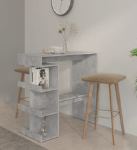 Bartisch mit Regal Betongrau 100x50x101,5 cm Holzwerkstoff