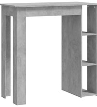 Bartisch mit Regal Betongrau 102x50x103,5 cm Holzwerkstoff