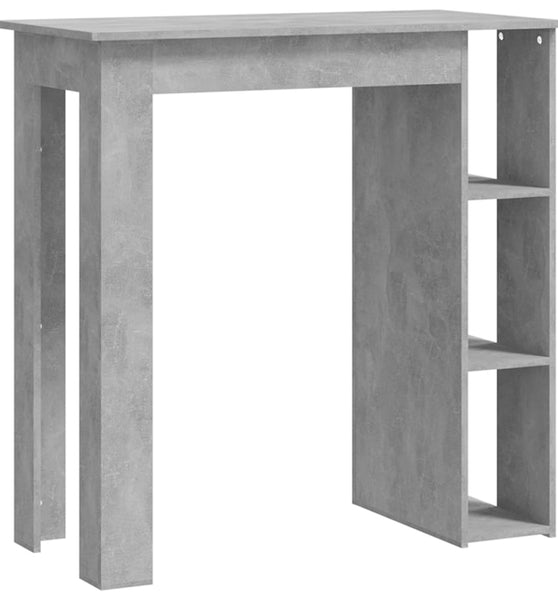 Bartisch mit Regal Betongrau 102x50x103,5 cm Holzwerkstoff