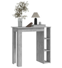 Bartisch mit Regal Betongrau 102x50x103,5 cm Holzwerkstoff