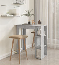 Bartisch mit Regal Betongrau 102x50x103,5 cm Holzwerkstoff