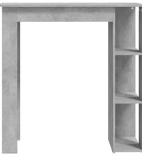 Bartisch mit Regal Betongrau 102x50x103,5 cm Holzwerkstoff