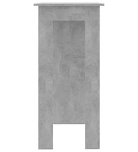 Bartisch mit Regal Betongrau 102x50x103,5 cm Holzwerkstoff