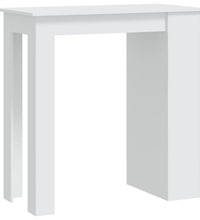 Bartisch mit Ablagefläche Weiß 102x50x103,5 cm Holzwerkstoff