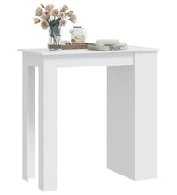 Bartisch mit Ablagefläche Weiß 102x50x103,5 cm Holzwerkstoff