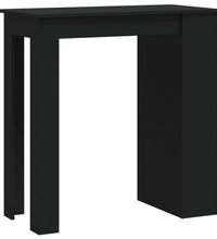 Bartisch mit Ablagefläche Schwarz 102x50x103,5 cm Holzwerkstoff