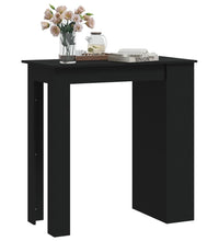 Bartisch mit Ablagefläche Schwarz 102x50x103,5 cm Holzwerkstoff