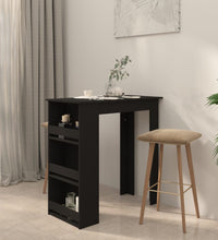Bartisch mit Ablagefläche Schwarz 102x50x103,5 cm Holzwerkstoff