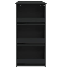 Bartisch mit Ablagefläche Schwarz 102x50x103,5 cm Holzwerkstoff