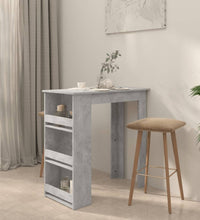 Bartisch mit Regal Betongrau 102x50x103,5 cm
