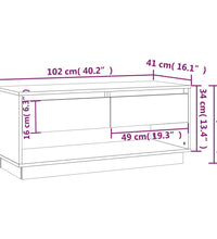 TV-Schrank Weiß 102x41x44 cm Holzwerkstoff