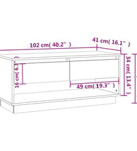 TV-Schrank Sonoma-Eiche 102x41x44 cm Holzwerkstoff