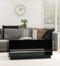 Couchtisch Schwarz 102,5x55x44 cm Holzwerkstoff