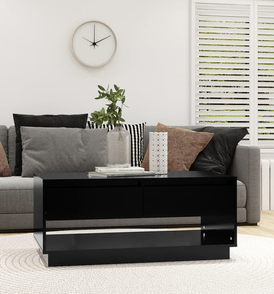 Couchtisch Schwarz 102,5x55x44 cm Holzwerkstoff