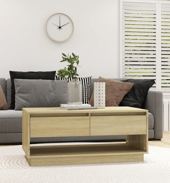 Couchtisch Sonoma-Eiche 102,5x55x44 cm Holzwerkstoff