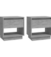 Nachttische 2 Stk. Betongrau 45x34x44 cm Holzwerkstoff