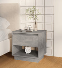 Nachttische 2 Stk. Betongrau 45x34x44 cm Holzwerkstoff