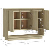 Sideboard Sonoma-Eiche 97x31x75 cm Holzwerkstoff