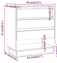 Sideboard Sonoma-Eiche 70x41x75 cm Holzwerkstoff